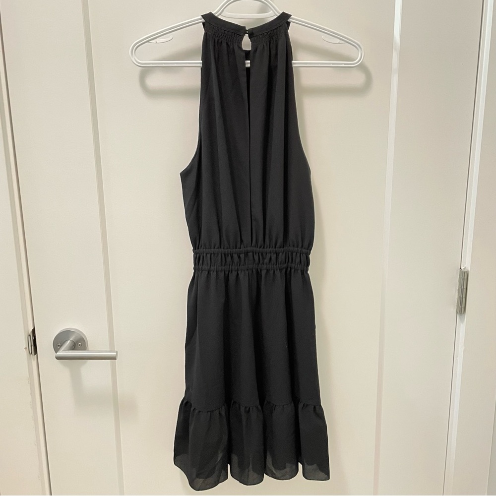 Aritzia Wilfred mini halter dress in black. Size XS. EUC.